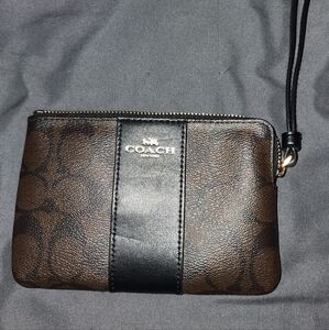 Coach corner zip wristlet